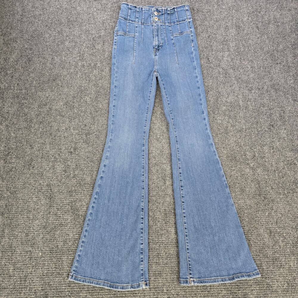 We The Free Penny Bells Flare Jeans Womens Tag 26 Measures 25x31 Light Wash